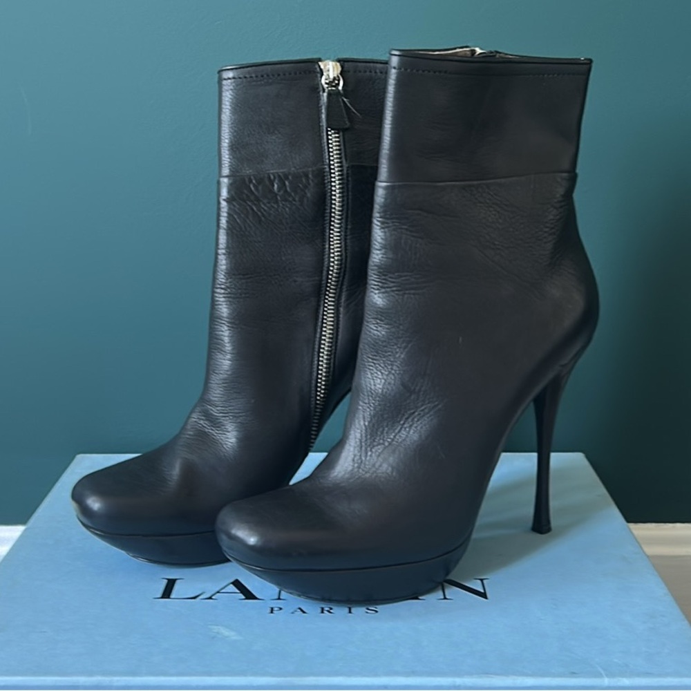 Lanvin Black Heeled Boots with Stiletto Heel